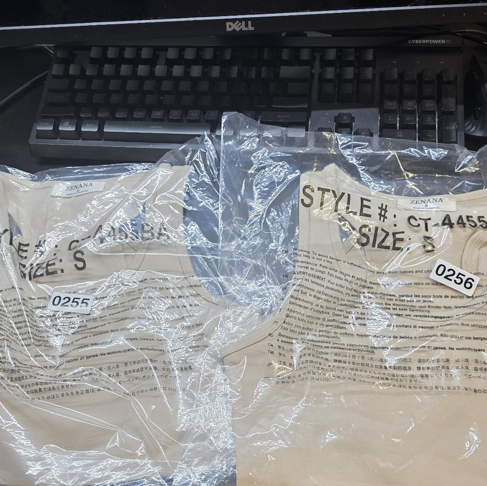 Zenana Beige Sleeveless Cotton Bodysuit Sizes S,M,L,XL New In Poly Bag - Picture 7 of 7